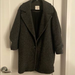 MANGO Oversized Lined Gray Wool Coat - Size XS